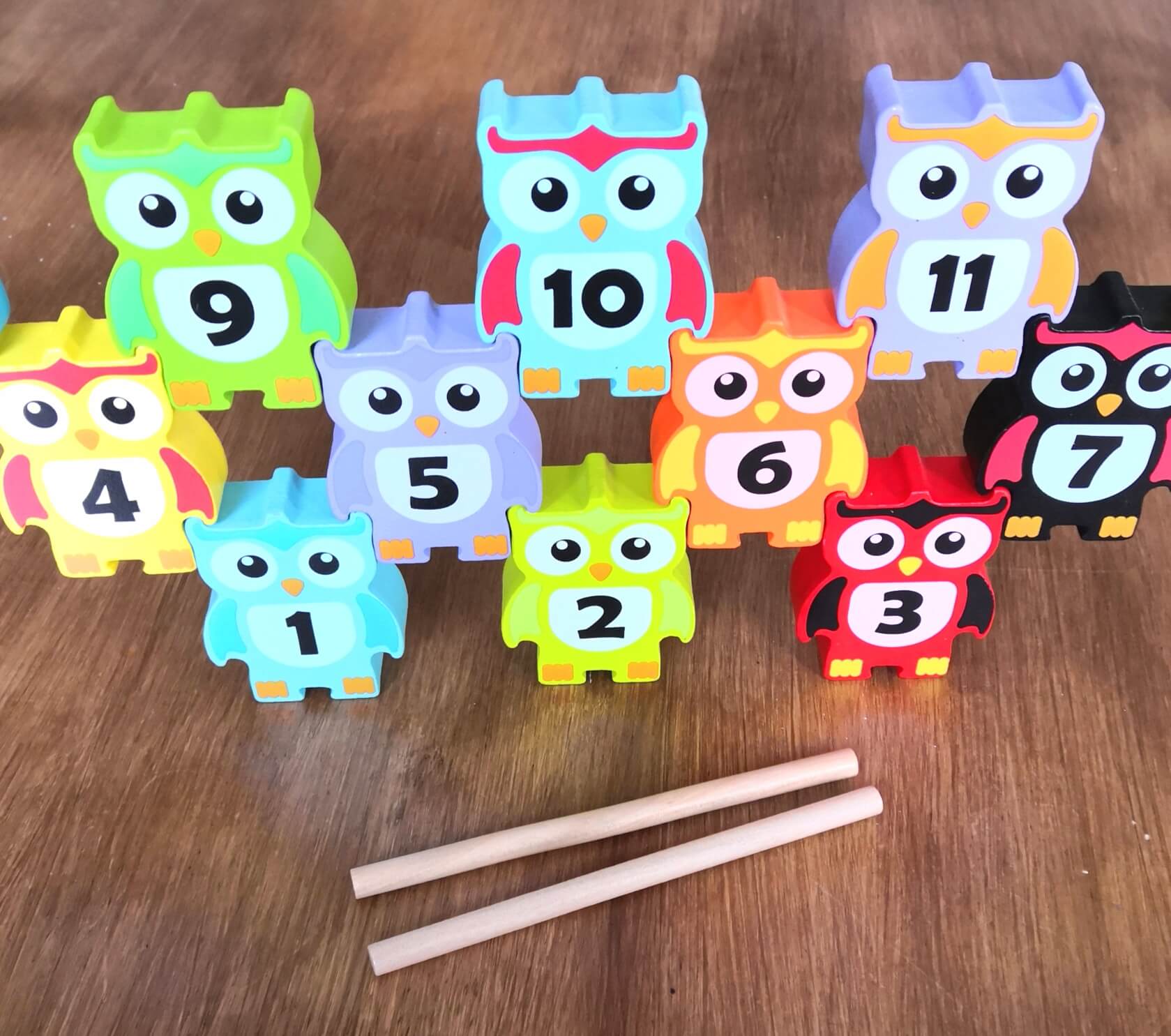 Wooden best sale stacking owls